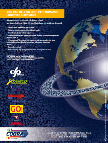 Cobra Catalogo Completo de cintas transportadoras